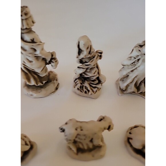 Vintage Chalk ? Nativity Scene, 6 Pieces Miniature 3" To 1" Height - Picture 11 of 16